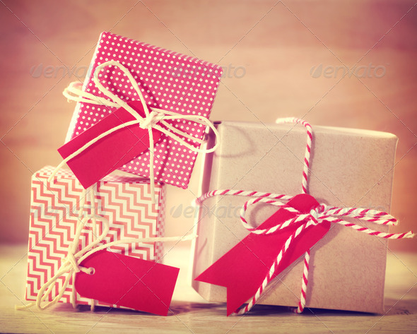 Red and White Gift boxes