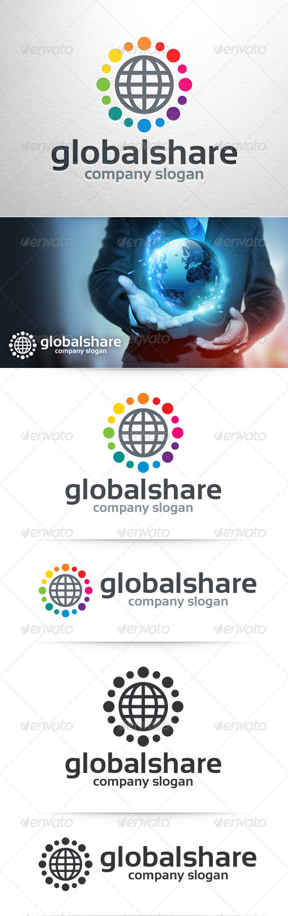 GraphicRiver Global Share Logo Template 8434084 GraphicRiver Global Share Logo Template 8434084