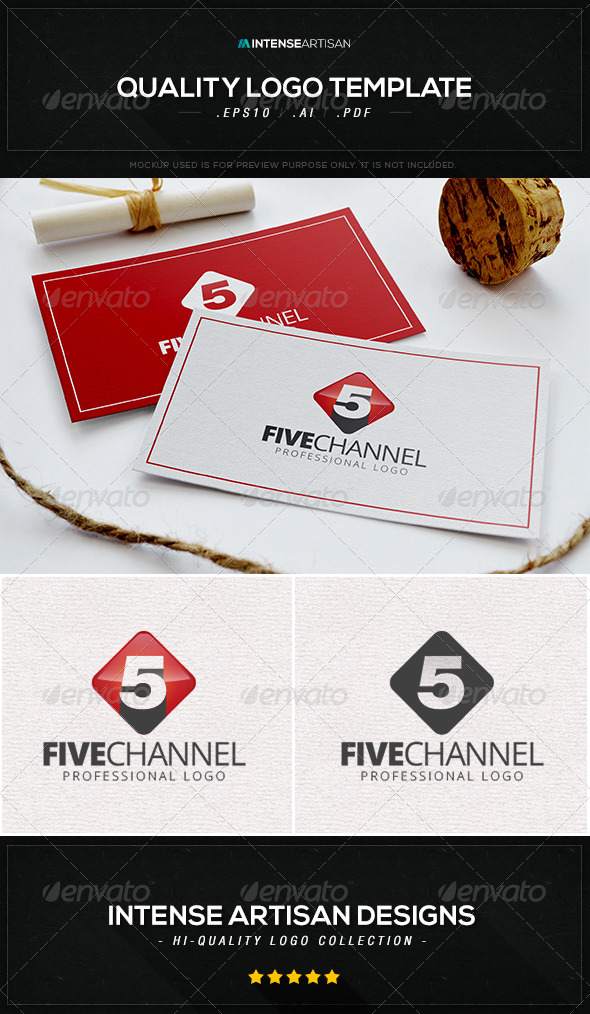 GraphicRiver Five Channel Logo Template 8434249 GraphicRiver Five Channel Logo Template 8434249