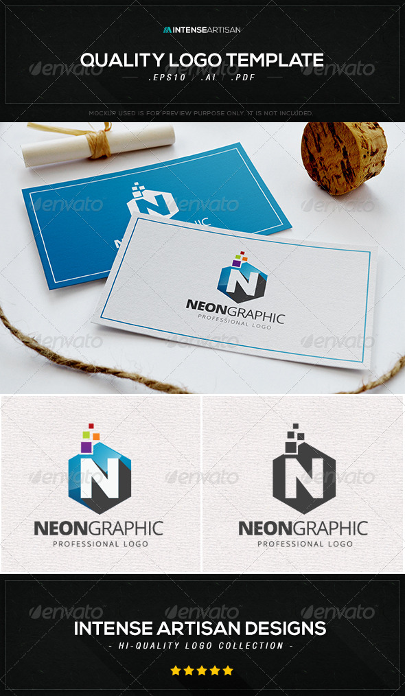 GraphicRiver Neon Graphic Logo Template 8434565 GraphicRiver Neon Graphic Logo Template 8434565