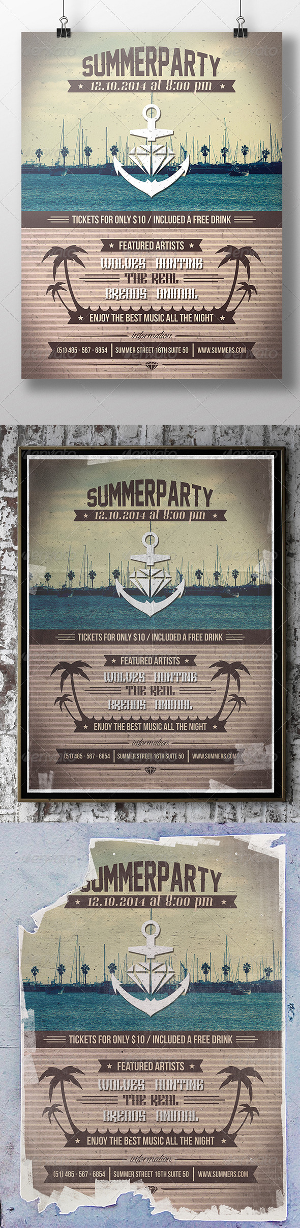 GraphicRiver Summer Party Poster Flyer 8434694 GraphicRiver Summer Party Poster Flyer 8434694