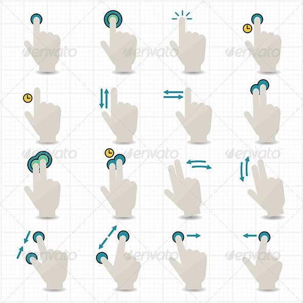 GraphicRiver Touch Gestures and Hand Icons 8435639 GraphicRiver Touch Gestures and Hand Icons 8435639