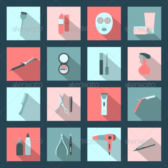GraphicRiver Beauty Salon Flat Icons Set 8435920 GraphicRiver Beauty Salon Flat Icons Set 8435920