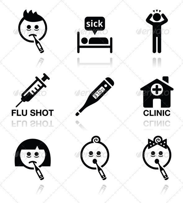 GraphicRiver Sick People Icons Set 8435989 GraphicRiver Sick People Icons Set 8435989