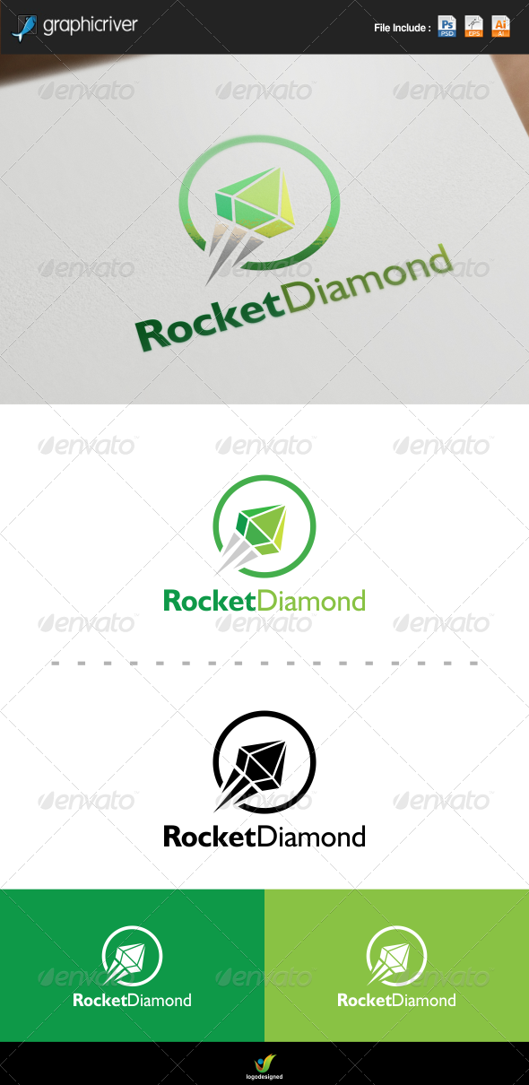 GraphicRiver Rocket Diamond Logo 8436055 GraphicRiver Rocket Diamond Logo 8436055