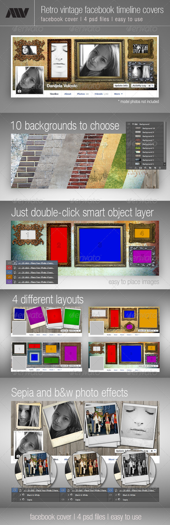 GraphicRiver Retro vintage Facebook timeline covers 8437170 GraphicRiver Retro vintage Facebook timeline covers 8437170