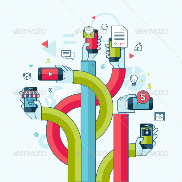 GraphicRiver Mobile Phone Apps and Services 8430939 GraphicRiver Mobile Phone Apps and Services 8430939