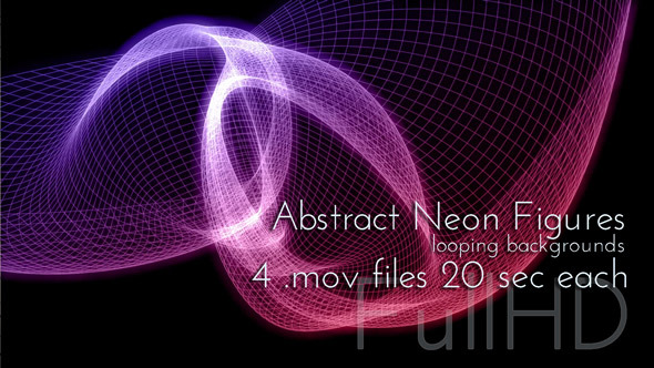 Abstract Neon Grid Figures Abstract Neon Grid Figures