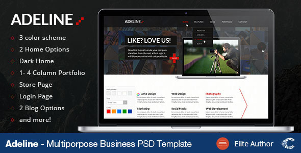 Adeline | Multipurpose PSD Template