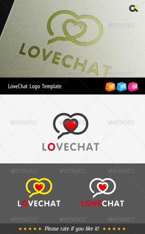GraphicRiver LoveChat Logo Template 8429183 GraphicRiver LoveChat Logo Template 8429183