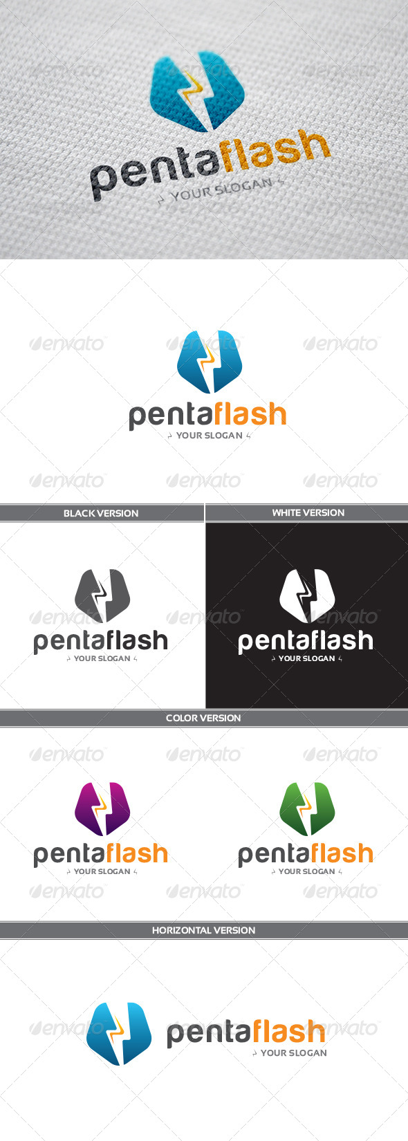 GraphicRiver PentaFlash Logo 8451001 GraphicRiver PentaFlash Logo 8451001
