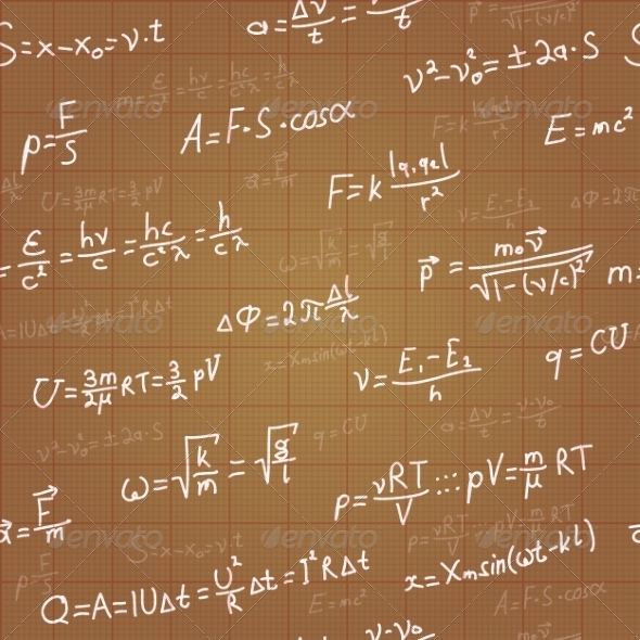 GraphicRiver Physics Formulas Vector Seamless Pattern on Brown 8454210 GraphicRiver Physics Formulas Vector Seamless Pattern on Brown 8454210