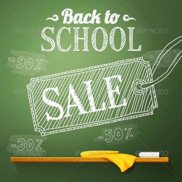 GraphicRiver Back to School Sale on the Chalkboard 8454278 GraphicRiver Back to School Sale on the Chalkboard 8454278