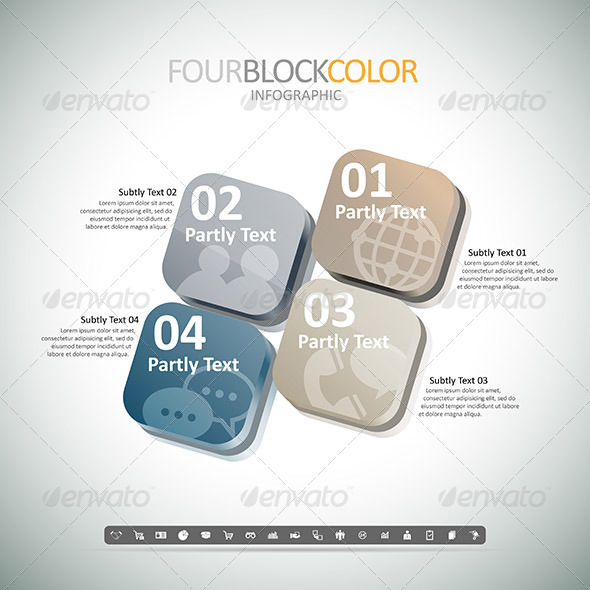 Four Box Color Infographic (Infographics)