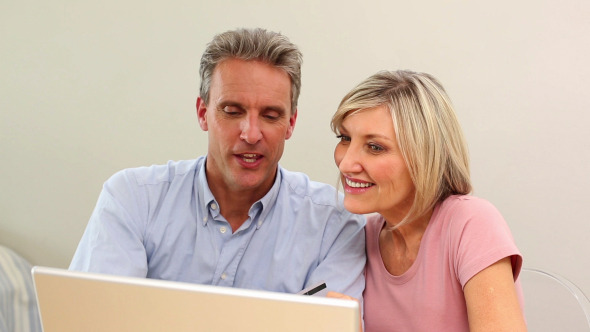 Mature Couple Shopping Online Together Mature Couple Shopping Online Together