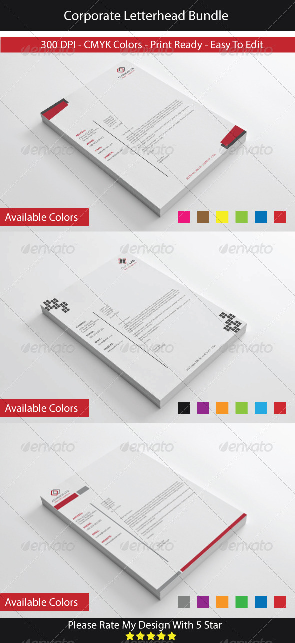 Corporate Letterhead Bundle (Stationery)