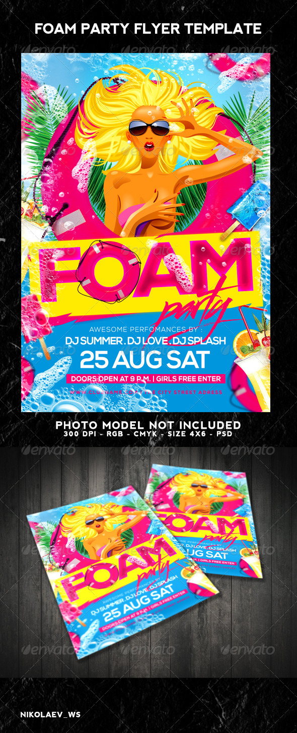 Foam Party Flyer (Clubs & Parties)