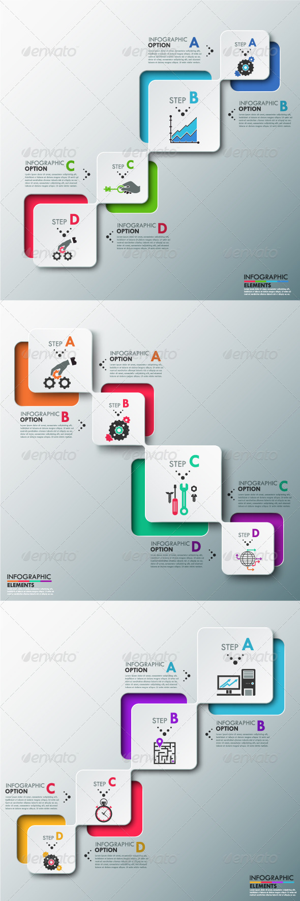 GraphicRiver Modern Infographics Process Template 3 Versions 8463274 GraphicRiver Modern Infographics Process Template 3 Versions 8463274