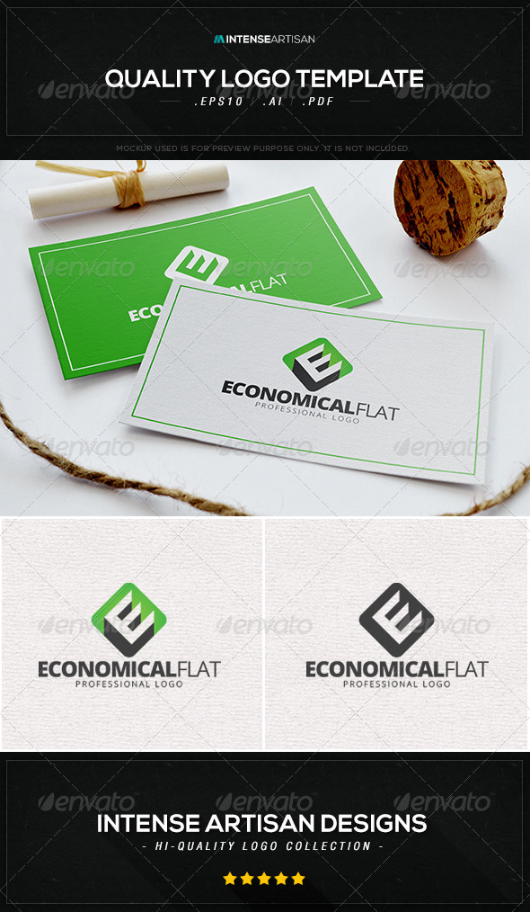 GraphicRiver Economical Flat Logo Template 8463373 GraphicRiver Economical Flat Logo Template 8463373