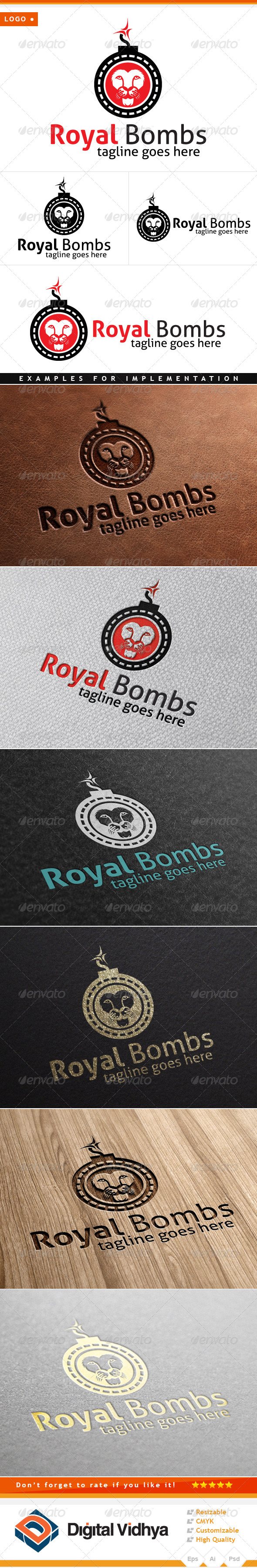 GraphicRiver Lion & Bomb Logo 8463467 GraphicRiver Lion & Bomb Logo 8463467