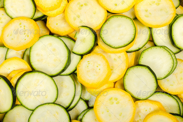 Fresh slices of summer squash (Misc) Photo Download
