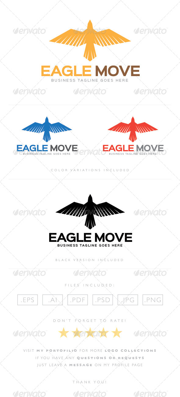 GraphicRiver Eagle Move Logo 8464592 GraphicRiver Eagle Move Logo 8464592
