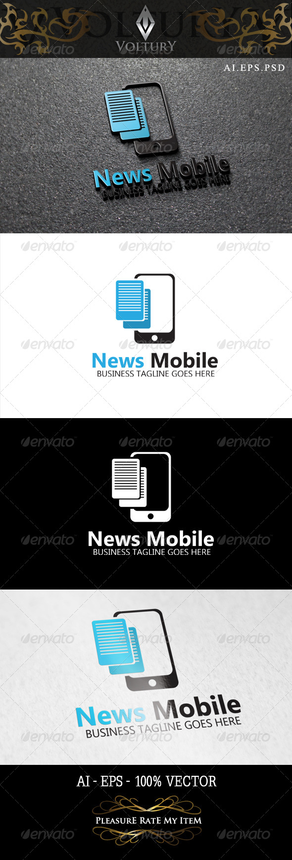 GraphicRiver News Mobile Logo 8465060 GraphicRiver News Mobile Logo 8465060