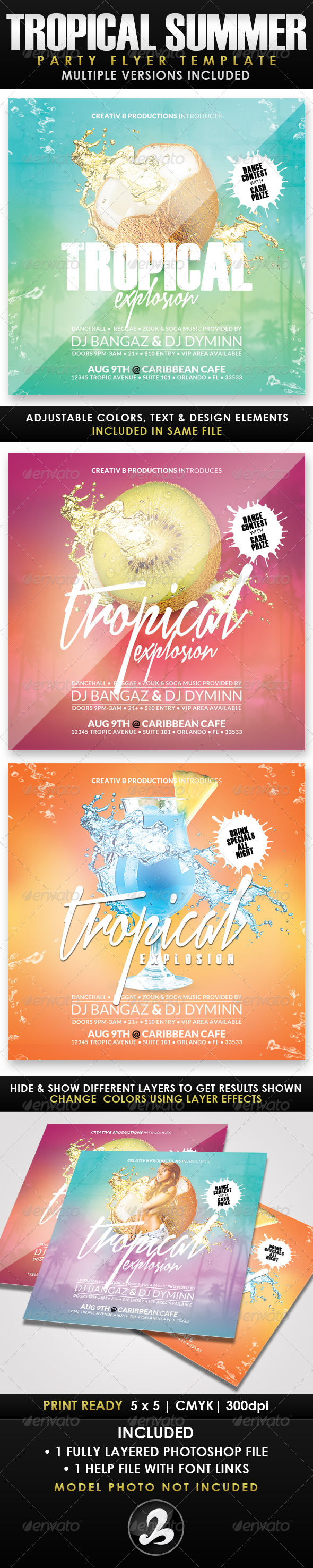 GraphicRiver Tropical Summer Party Flyer Template 2 8436955 GraphicRiver Tropical Summer Party Flyer Template 2 8436955