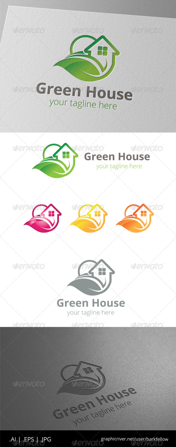 GraphicRiver Green House Home Property Logo 8465207 GraphicRiver Green House Home Property Logo 8465207