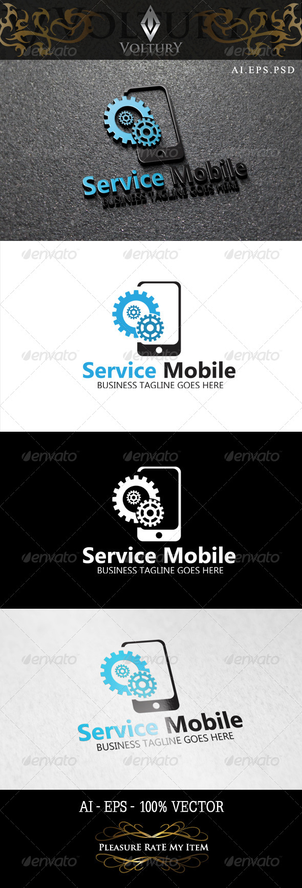 GraphicRiver Service Mobile Logo 8465231 GraphicRiver Service Mobile Logo 8465231