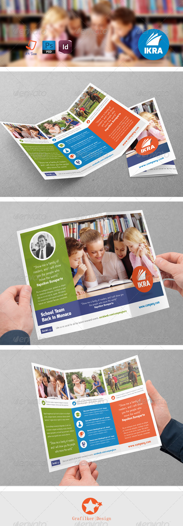 GraphicRiver School Book Tri-Fold Templates 8465235 GraphicRiver School Book Tri-Fold Templates 8465235