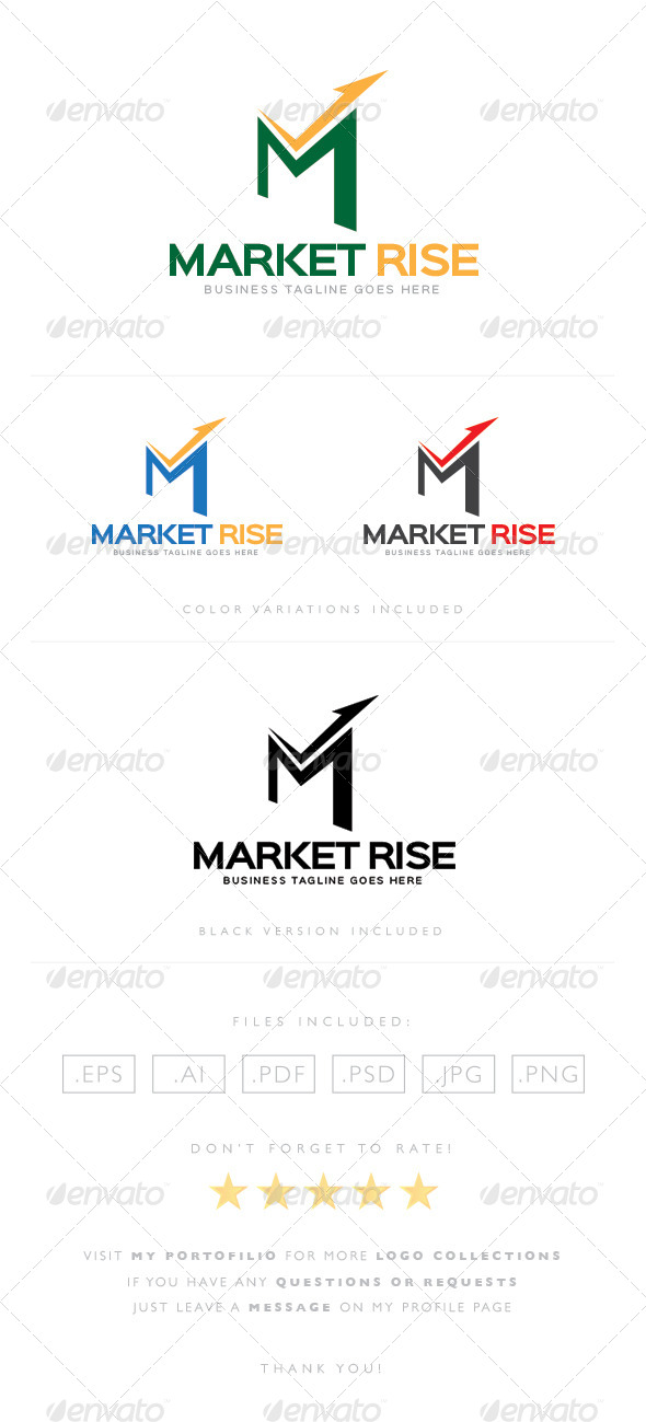 GraphicRiver Market Rise Logo 8465291 GraphicRiver Market Rise Logo 8465291