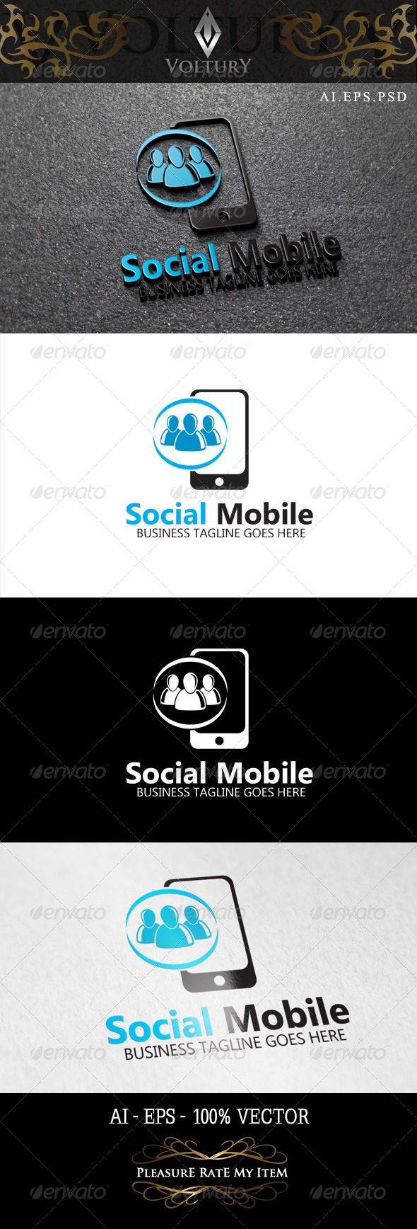 GraphicRiver Social Mobile Logo 8465336 GraphicRiver Social Mobile Logo 8465336