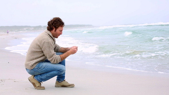 Man Looking Out To Sea Man Looking Out To Sea