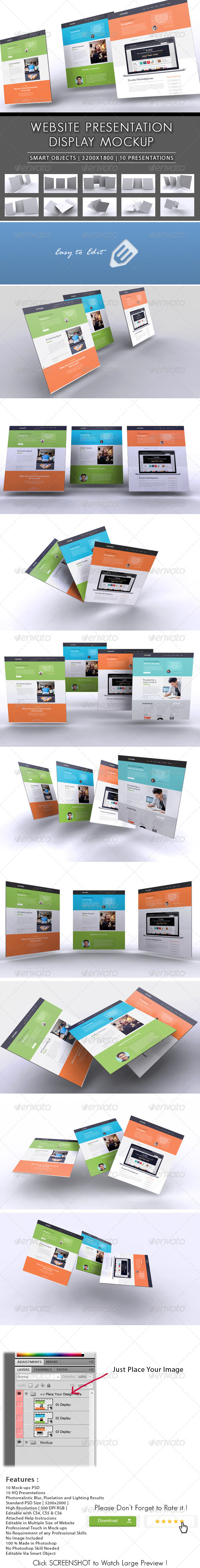 GraphicRiver 3D Website Presentation Mockup 8465536 GraphicRiver 3D Website Presentation Mockup 8465536