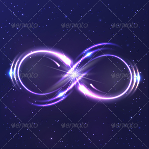 GraphicRiver Neon Light Infinity Symbol 8466293
