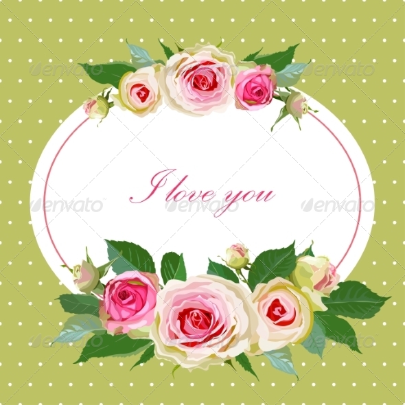 GraphicRiver Floral Background with Vintage Label 8466945 GraphicRiver Floral Background with Vintage Label 8466945