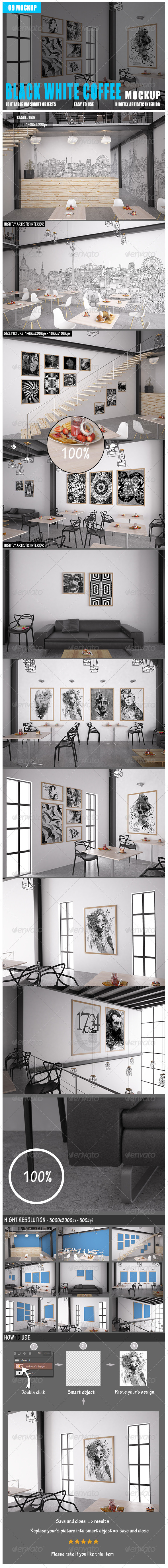 GraphicRiver Coffee Black White Mockup 8466965 GraphicRiver Coffee Black White Mockup 8466965
