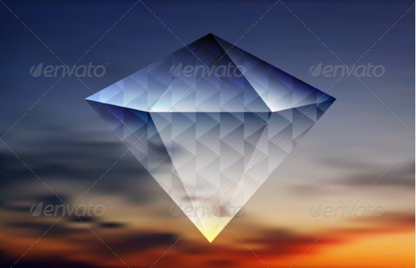 GraphicRiver Abstract Shiny Diamond on the Sky Background 8467056 GraphicRiver Abstract Shiny Diamond on the Sky Background 8467056