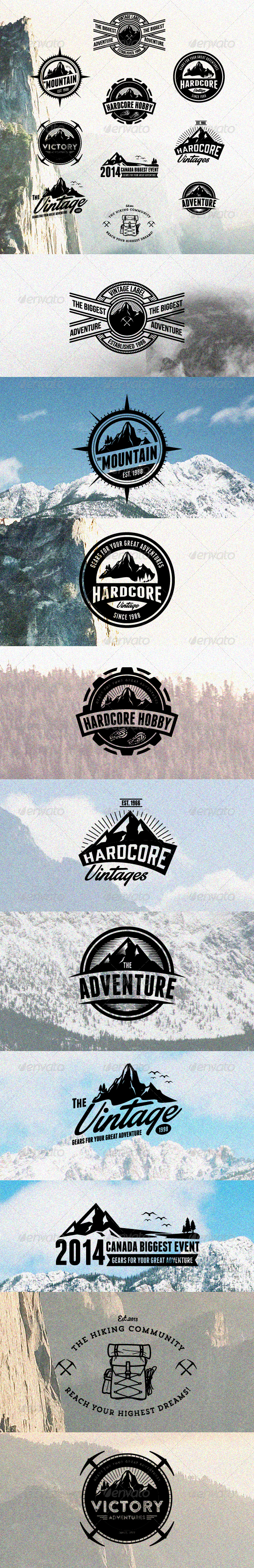 10 Hardcore Adventure Logos & Badges 10 Hardcore Adventure Logos & Badges