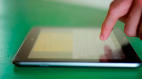 Writing Email On Tablet Writing Email On Tablet