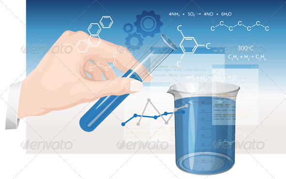 GraphicRiver Chemistry Experiments Illustration 8467583 GraphicRiver Chemistry Experiments Illustration 8467583