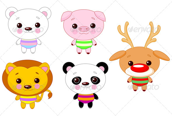 GraphicRiver Cute Animals 8468264 GraphicRiver Cute Animals 8468264