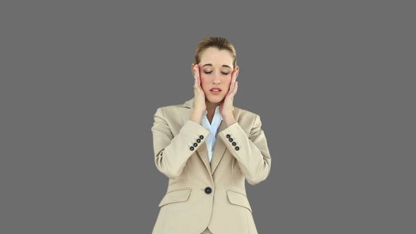 Businesswoman Yawning And Handed A Coffee 2 Businesswoman Yawning And Handed A Coffee 2