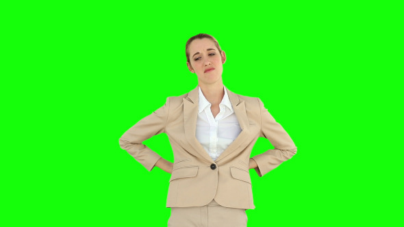 Businesswoman Rubbing Her Sore Back 1 Businesswoman Rubbing Her Sore Back 1