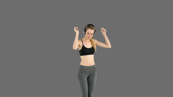 Fit Model Listening To Music And Dancing 2 Fit Model Listening To Music And Dancing 2