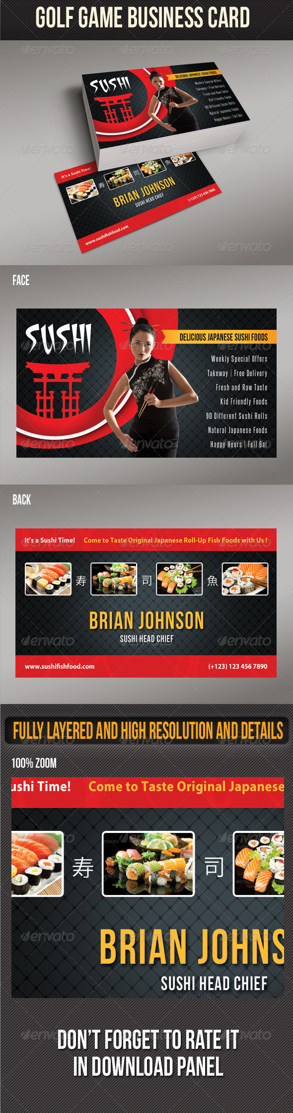 GraphicRiver Sushi Food Business Card 01 8469496 GraphicRiver Sushi Food Business Card 01 8469496