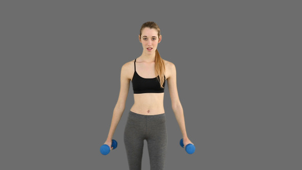Fit Model Raising Dumbbells 2 Fit Model Raising Dumbbells 2