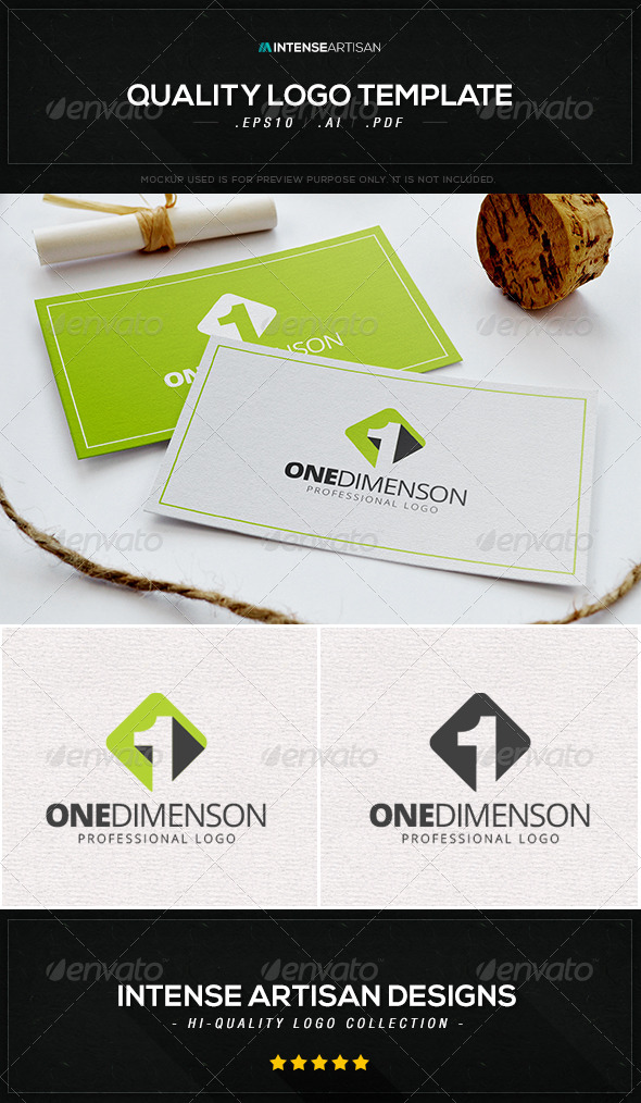 GraphicRiver One Dimension Logo Template 8469521 GraphicRiver One Dimension Logo Template 8469521