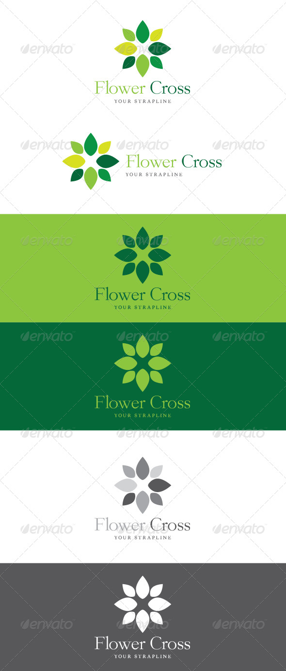GraphicRiver Flower Cross Logo 8469586 GraphicRiver Flower Cross Logo 8469586